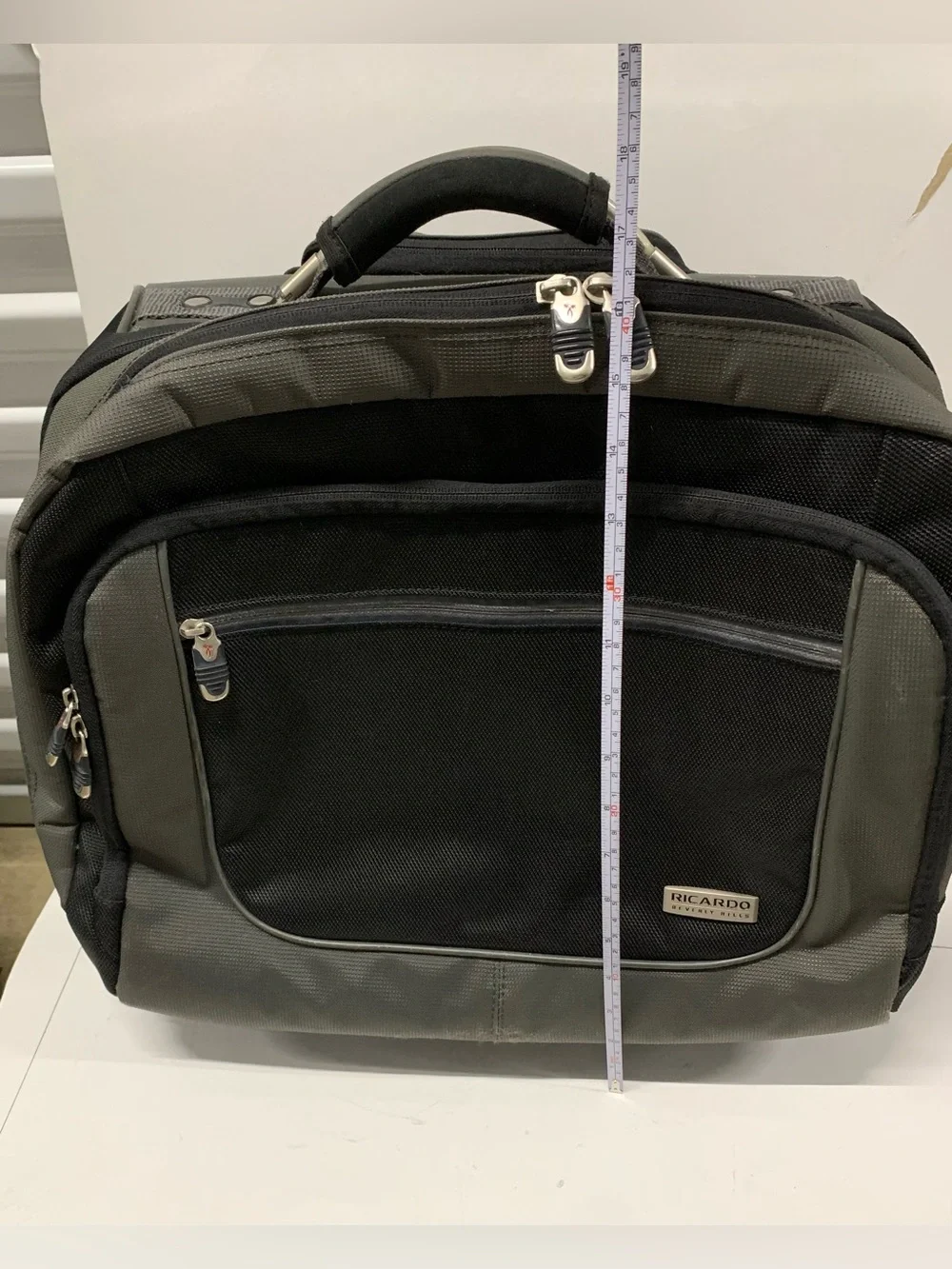 Men's Black and Olive Laptop Briefcase